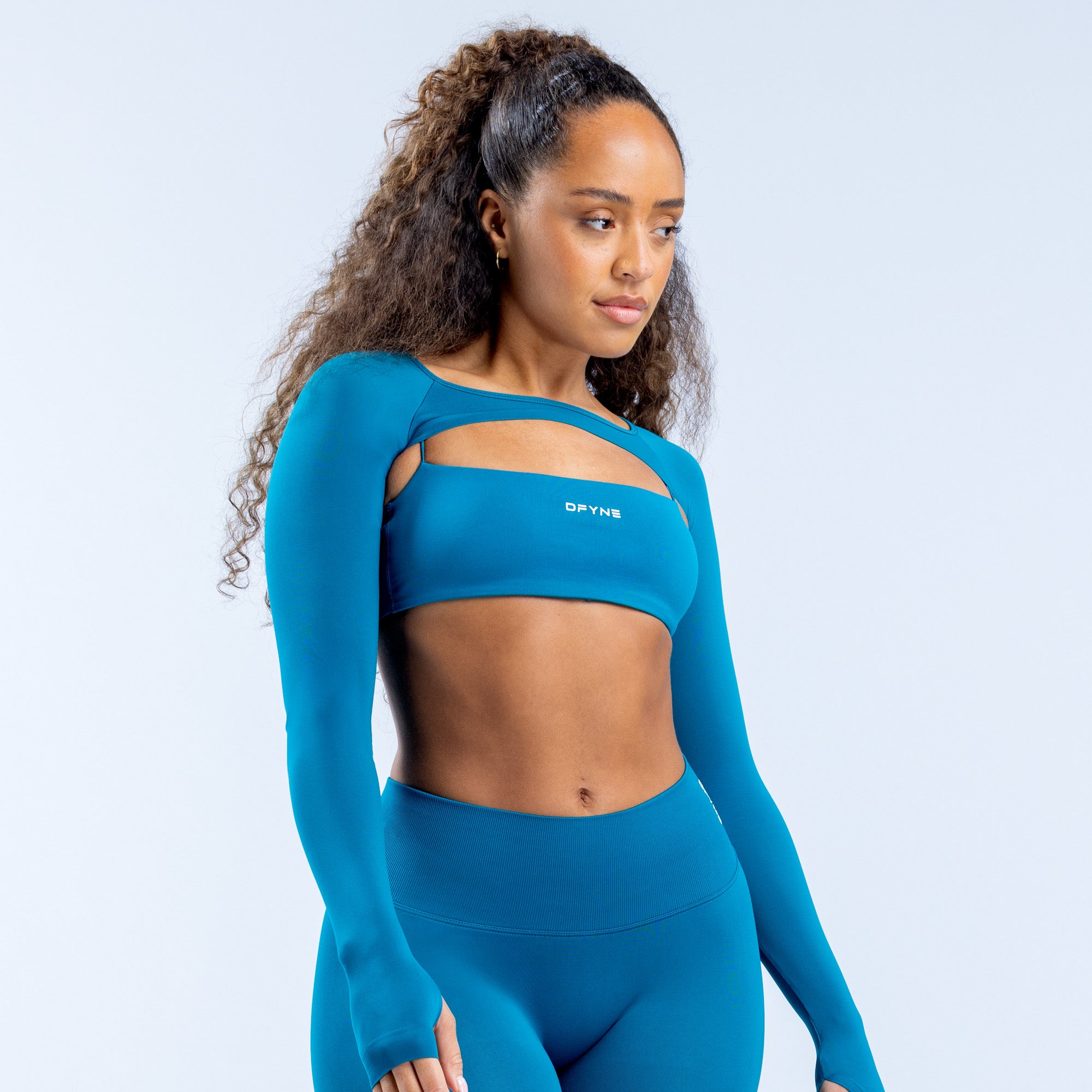 DFYNE Defy Long Sleeve Ženske Shrug Plave | YMRVX7801