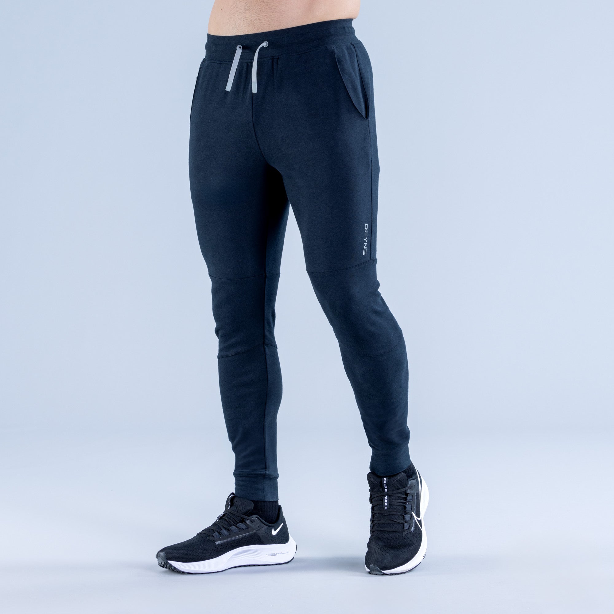 DFYNE Stealth Tapered Muške Jogger Hlače Crne | CAHIM6413