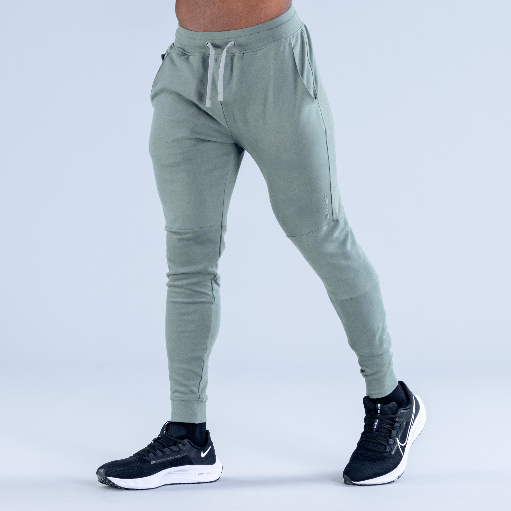 DFYNE Stealth Tapered Muške Jogger Hlače Maslinasto Zelene | CMHNY2431