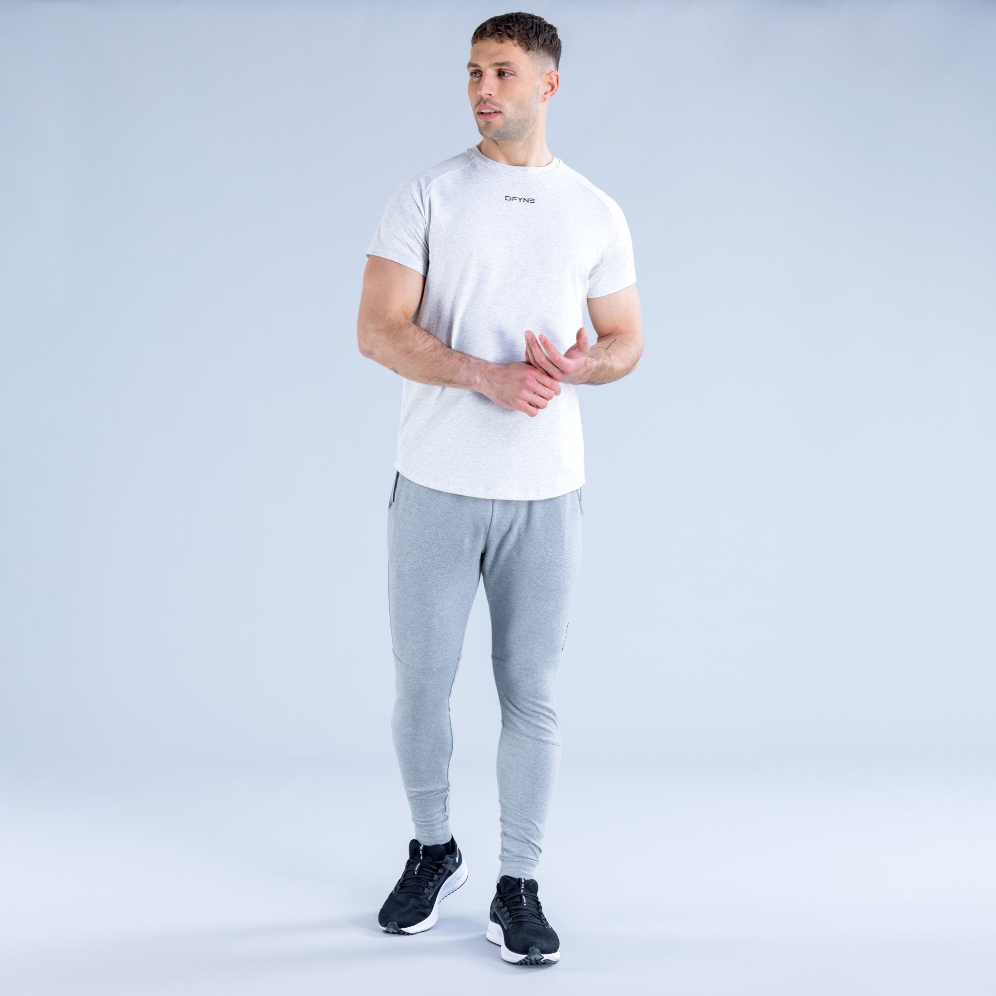 DFYNE Stealth Tapered Muške Jogger Hlače Sive | TMAIY6549