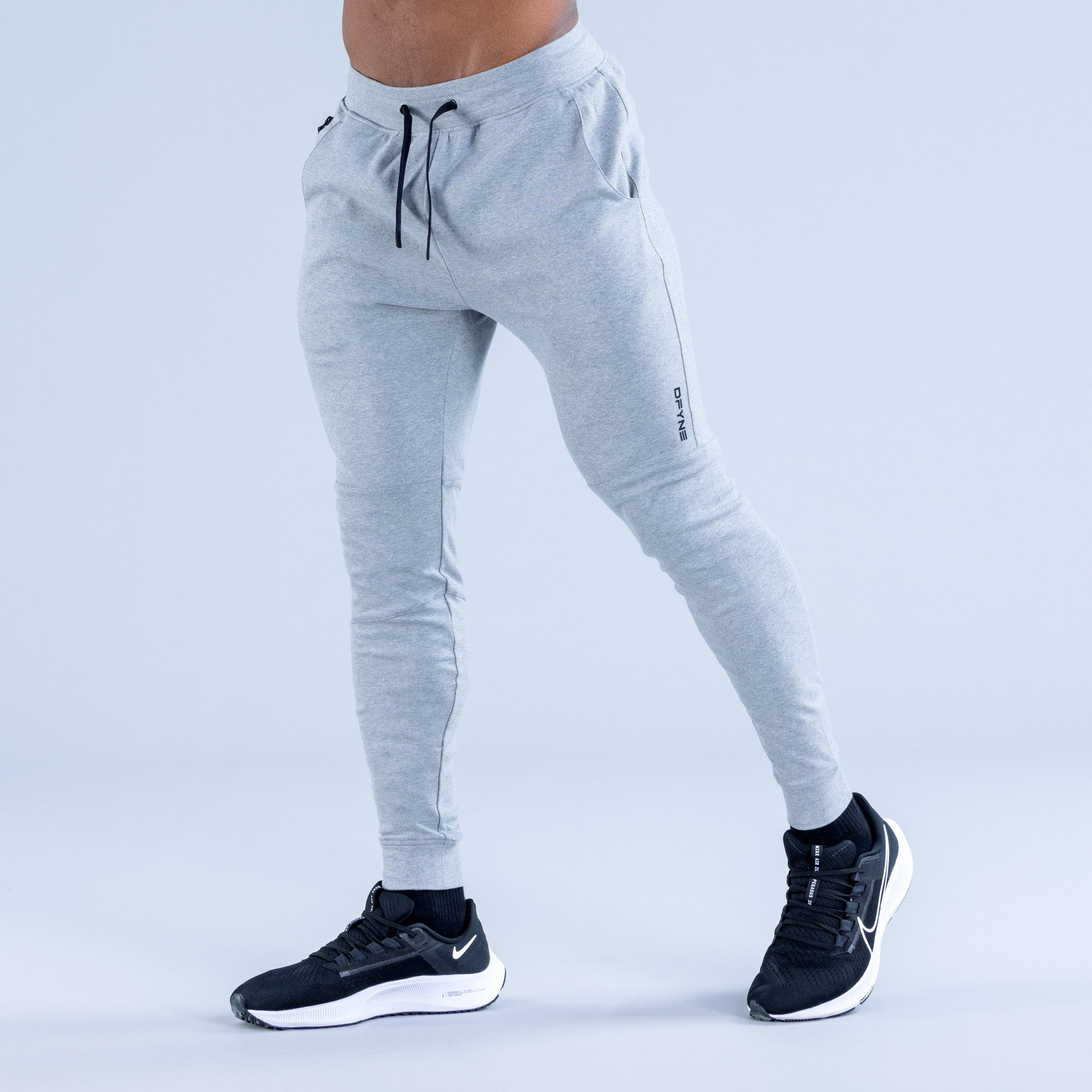 DFYNE Stealth Tapered Muške Jogger Hlače Sive | TMAIY6549